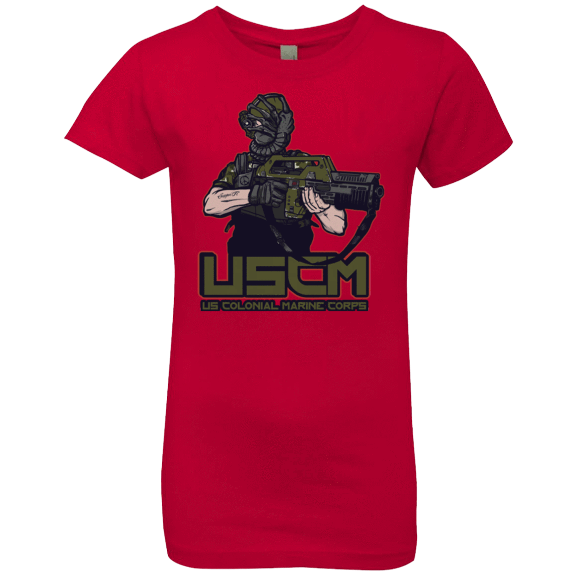 T-Shirts Red / YXS Colonial Facehugger Girls Premium T-Shirt