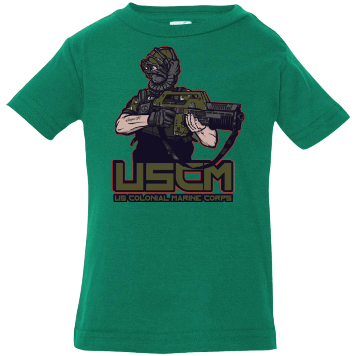 T-Shirts Kelly / 6 Months Colonial Facehugger Infant PremiumT-Shirt