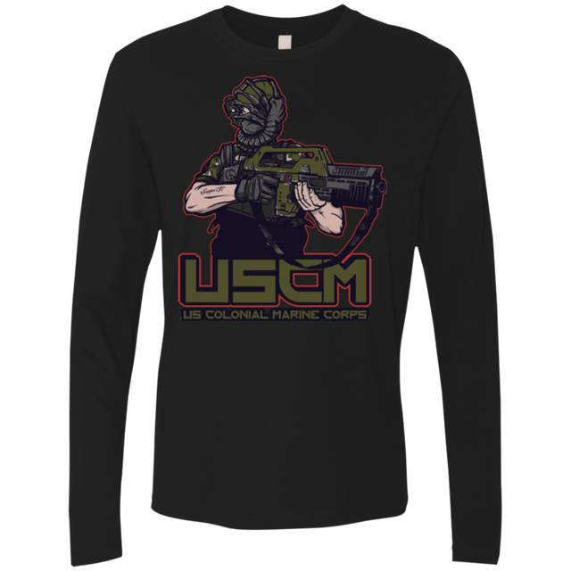 T-Shirts Black / Small Colonial Facehugger Men's Premium Long Sleeve