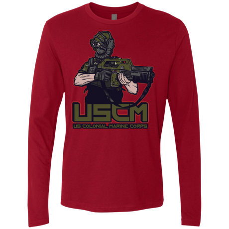 T-Shirts Cardinal / Small Colonial Facehugger Men's Premium Long Sleeve