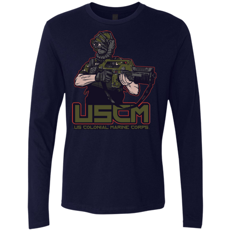 T-Shirts Midnight Navy / Small Colonial Facehugger Men's Premium Long Sleeve