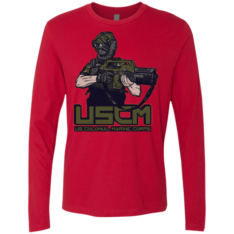 T-Shirts Red / Small Colonial Facehugger Men's Premium Long Sleeve