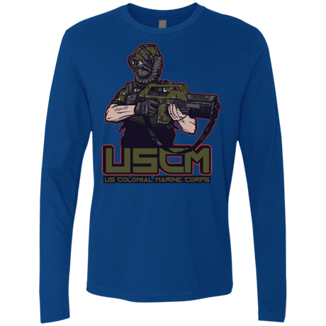 T-Shirts Royal / Small Colonial Facehugger Men's Premium Long Sleeve