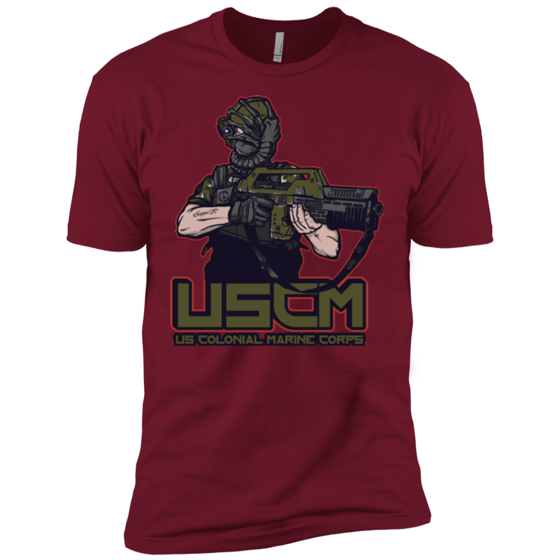 T-Shirts Cardinal / X-Small Colonial Facehugger Men's Premium T-Shirt