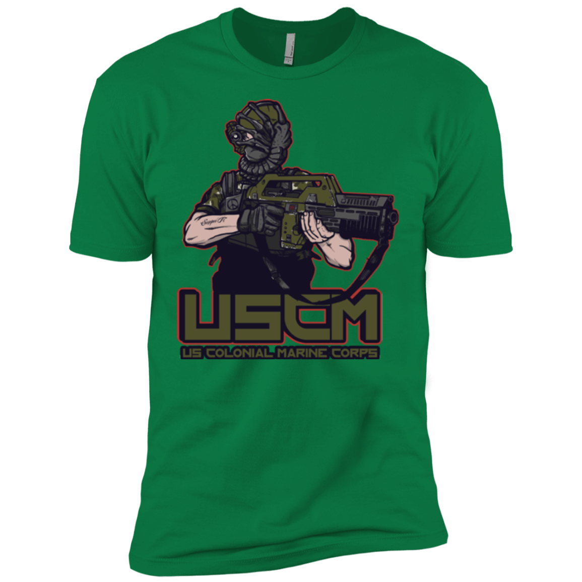 T-Shirts Kelly Green / X-Small Colonial Facehugger Men's Premium T-Shirt