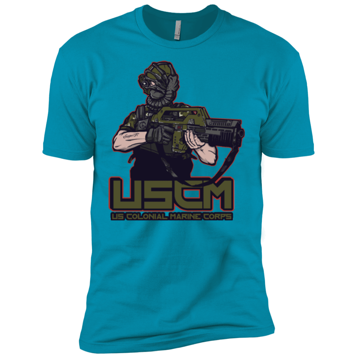 T-Shirts Turquoise / X-Small Colonial Facehugger Men's Premium T-Shirt