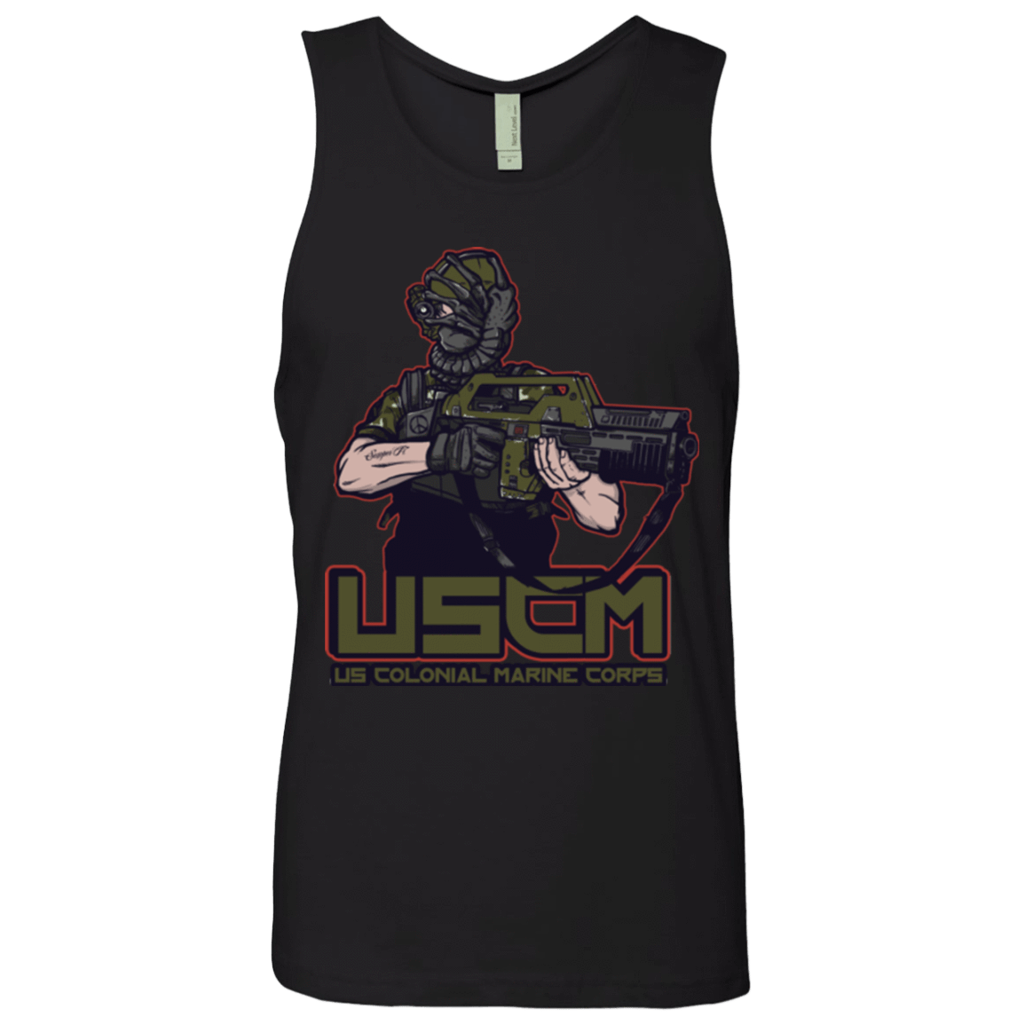 T-Shirts Black / Small Colonial Facehugger Men's Premium Tank Top