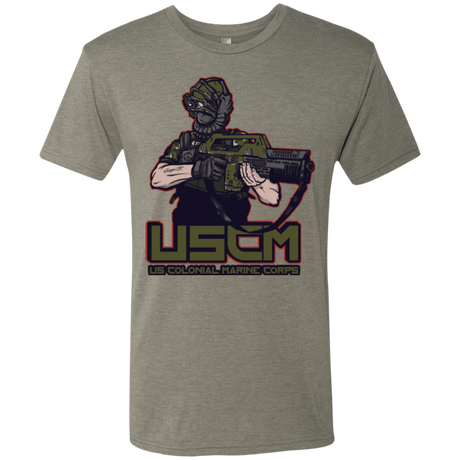 T-Shirts Venetian Grey / Small Colonial Facehugger Men's Triblend T-Shirt