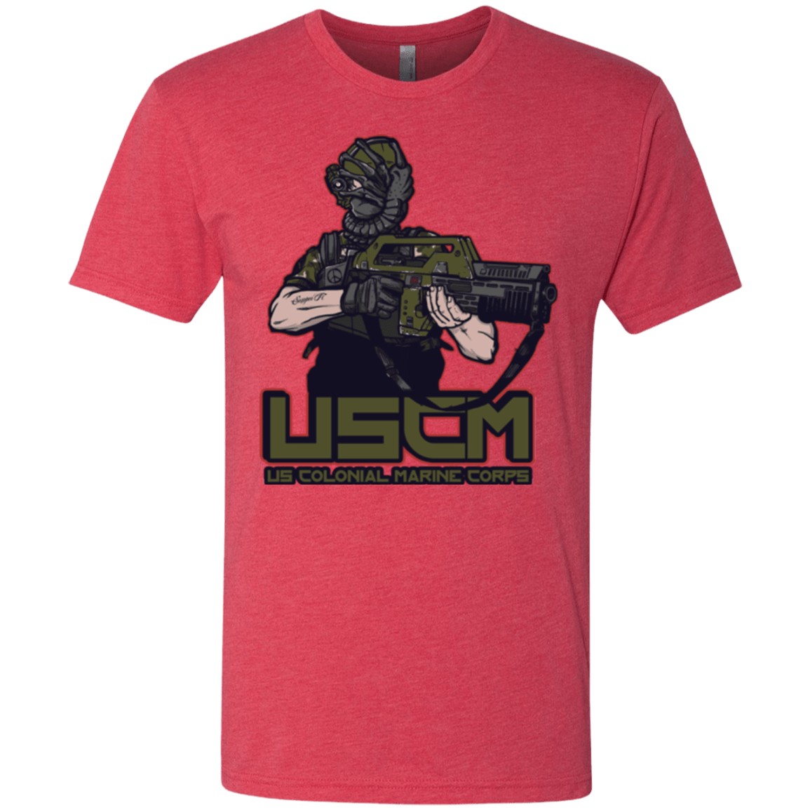 T-Shirts Vintage Red / Small Colonial Facehugger Men's Triblend T-Shirt