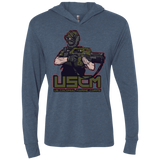 T-Shirts Indigo / X-Small Colonial Facehugger Triblend Long Sleeve Hoodie Tee