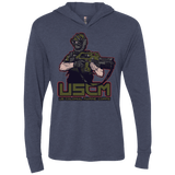 T-Shirts Vintage Navy / X-Small Colonial Facehugger Triblend Long Sleeve Hoodie Tee