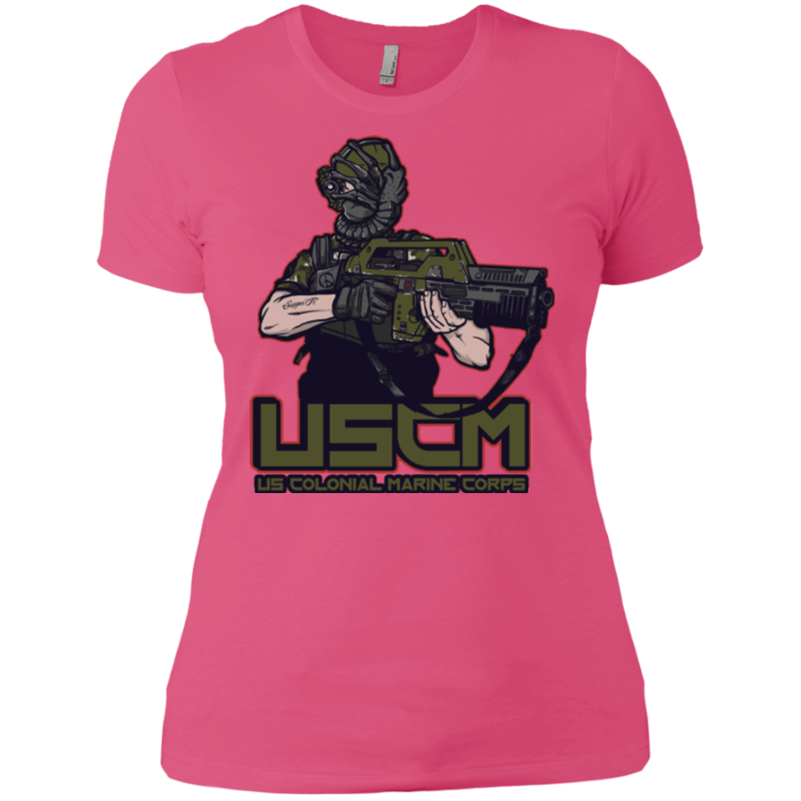 T-Shirts Hot Pink / X-Small Colonial Facehugger Women's Premium T-Shirt