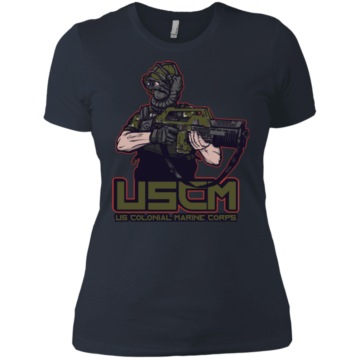 T-Shirts Indigo / X-Small Colonial Facehugger Women's Premium T-Shirt