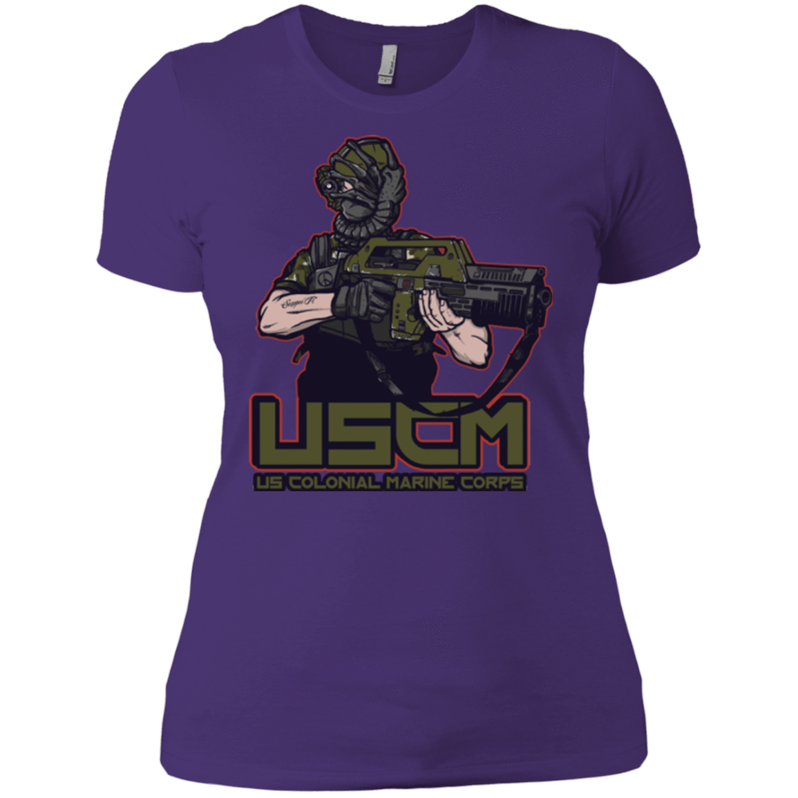 T-Shirts Purple Rush/ / X-Small Colonial Facehugger Women's Premium T-Shirt