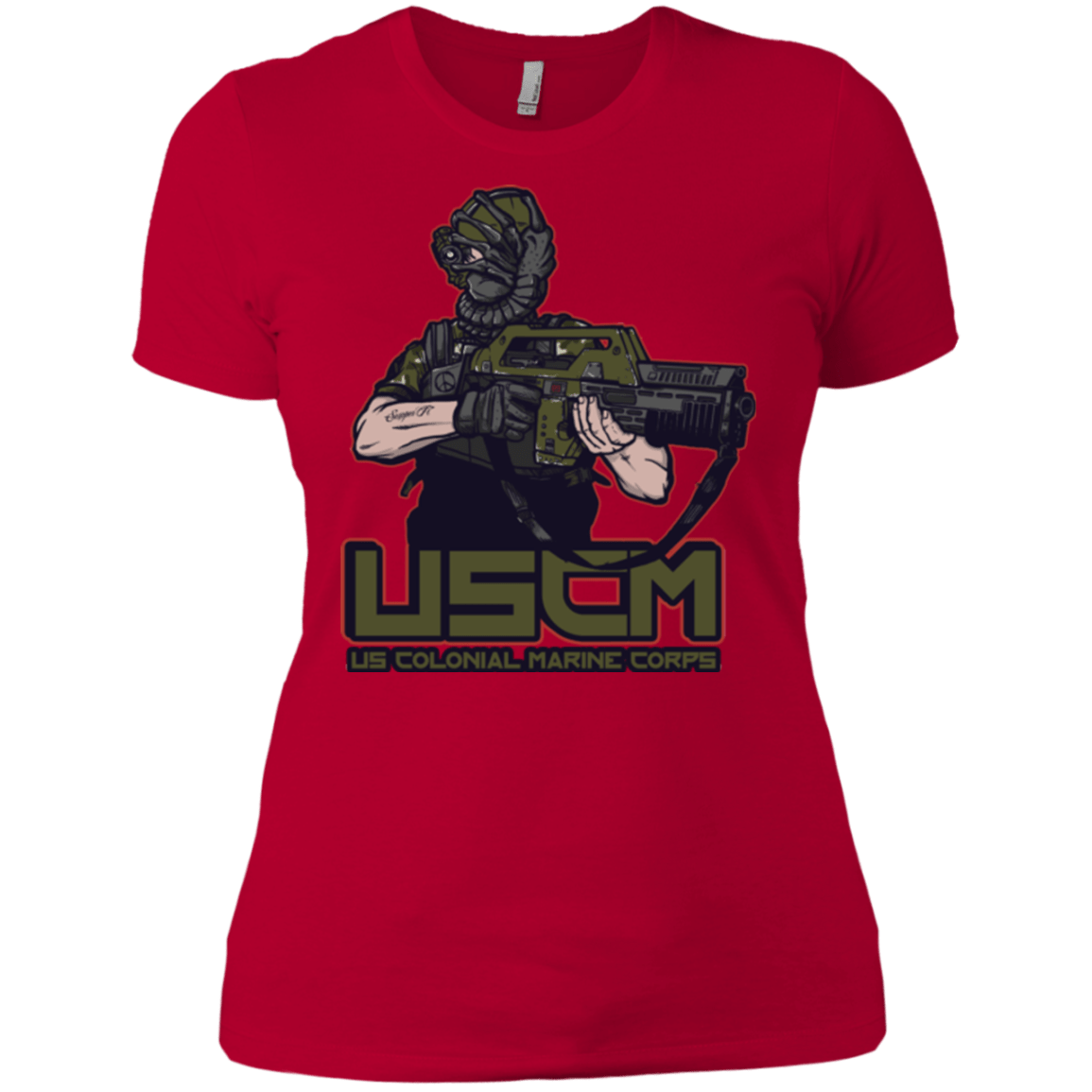 T-Shirts Red / X-Small Colonial Facehugger Women's Premium T-Shirt