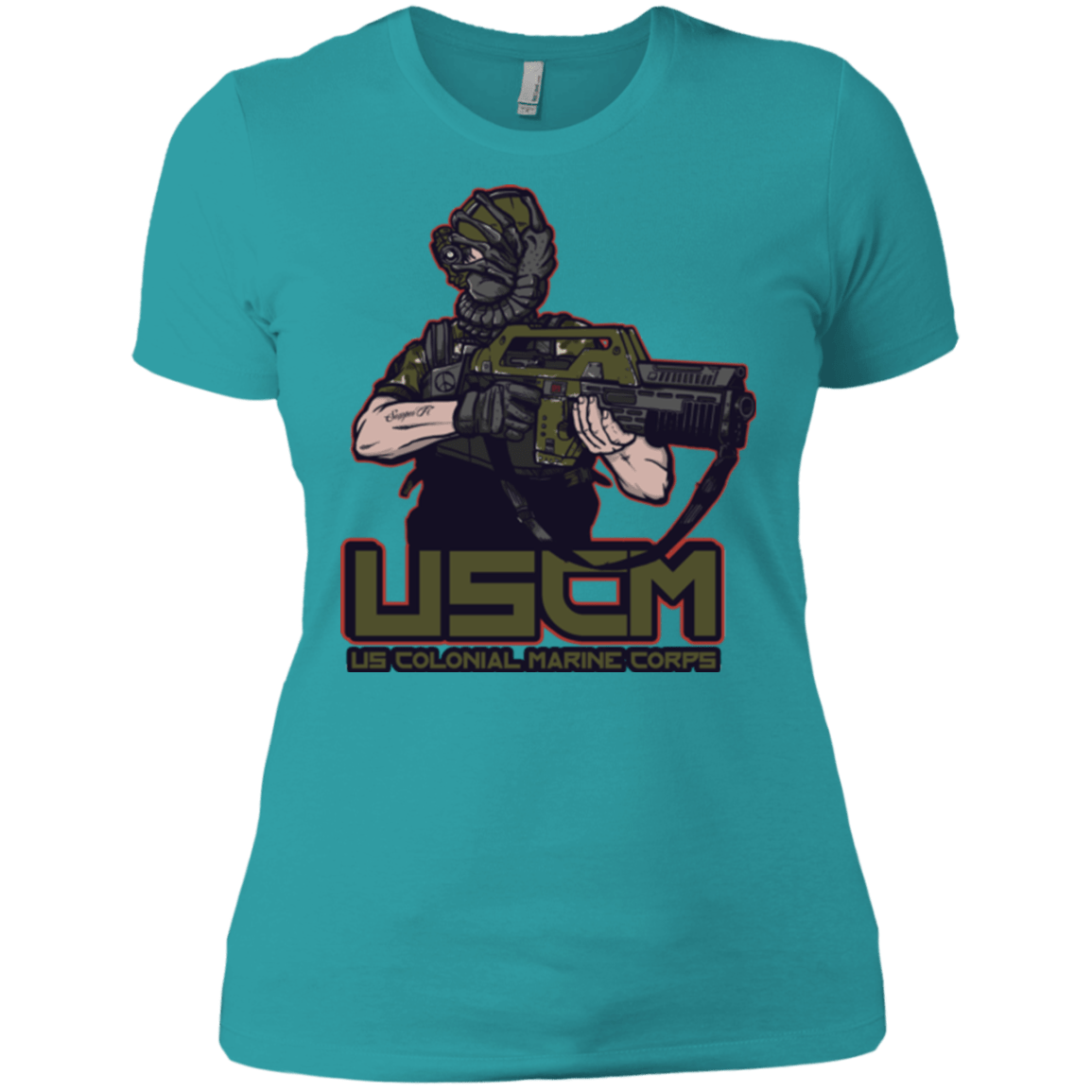 T-Shirts Tahiti Blue / X-Small Colonial Facehugger Women's Premium T-Shirt