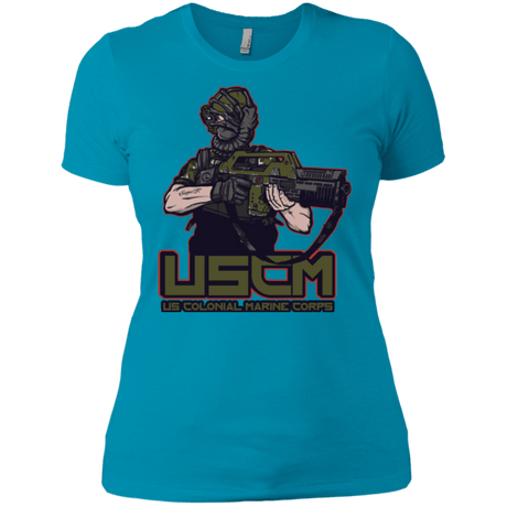 T-Shirts Turquoise / X-Small Colonial Facehugger Women's Premium T-Shirt