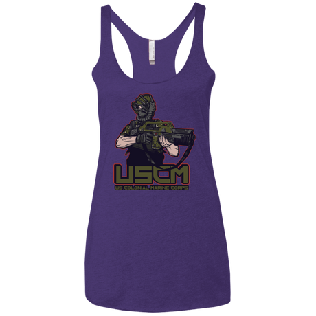 T-Shirts Purple Rush / X-Small Colonial Facehugger Women's Triblend Racerback Tank