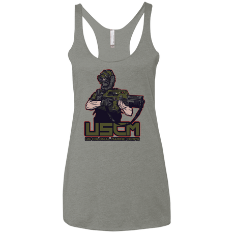 T-Shirts Venetian Grey / X-Small Colonial Facehugger Women's Triblend Racerback Tank