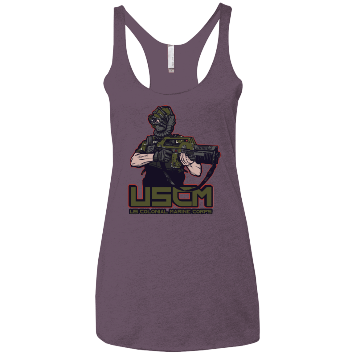 T-Shirts Vintage Purple / X-Small Colonial Facehugger Women's Triblend Racerback Tank