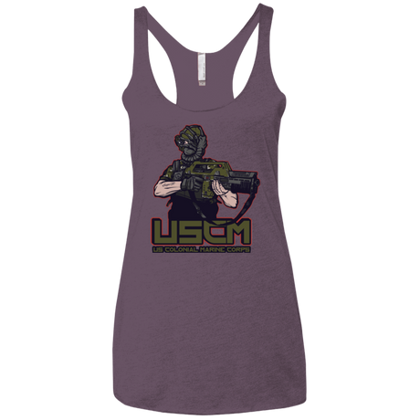 T-Shirts Vintage Purple / X-Small Colonial Facehugger Women's Triblend Racerback Tank