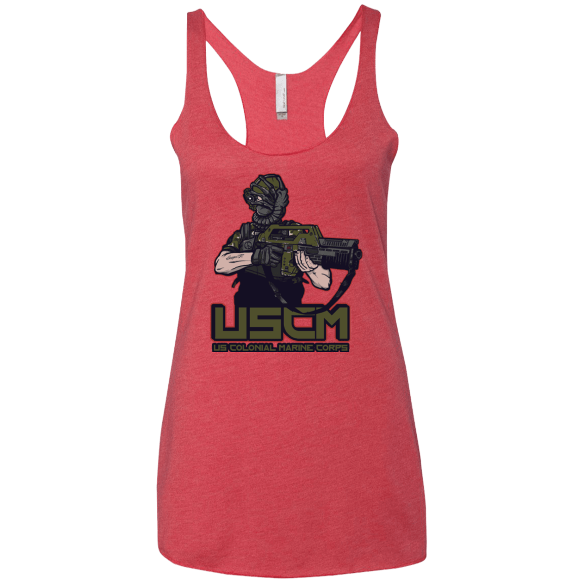 T-Shirts Vintage Red / X-Small Colonial Facehugger Women's Triblend Racerback Tank