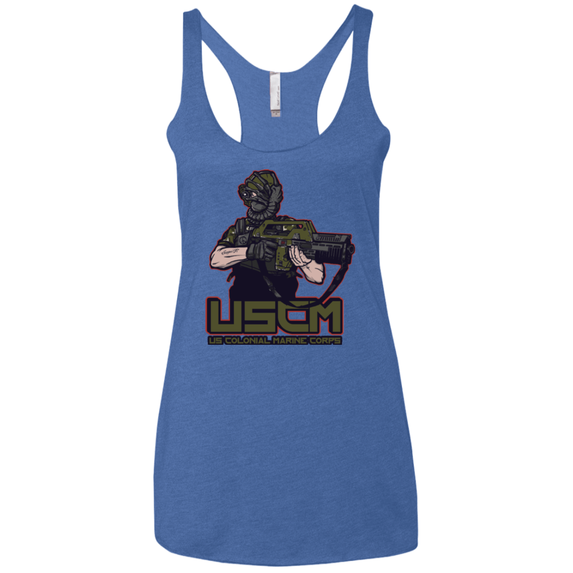 T-Shirts Vintage Royal / X-Small Colonial Facehugger Women's Triblend Racerback Tank
