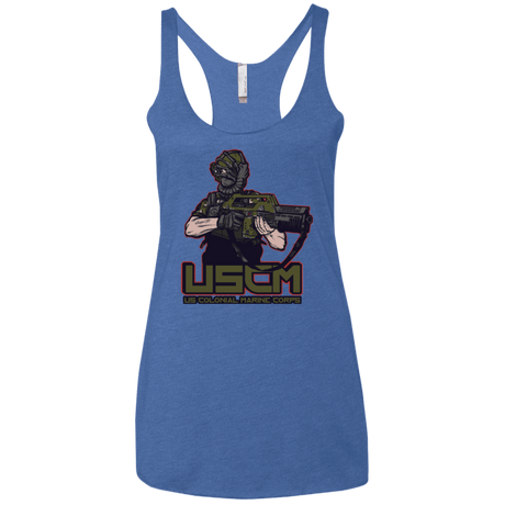 T-Shirts Vintage Royal / X-Small Colonial Facehugger Women's Triblend Racerback Tank