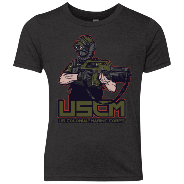 T-Shirts Vintage Black / YXS Colonial Facehugger Youth Triblend T-Shirt