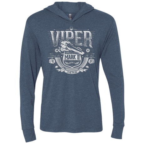 T-Shirts Indigo / X-Small Colonial Fighter Triblend Long Sleeve Hoodie Tee