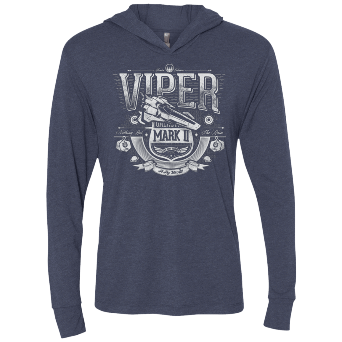 T-Shirts Vintage Navy / X-Small Colonial Fighter Triblend Long Sleeve Hoodie Tee