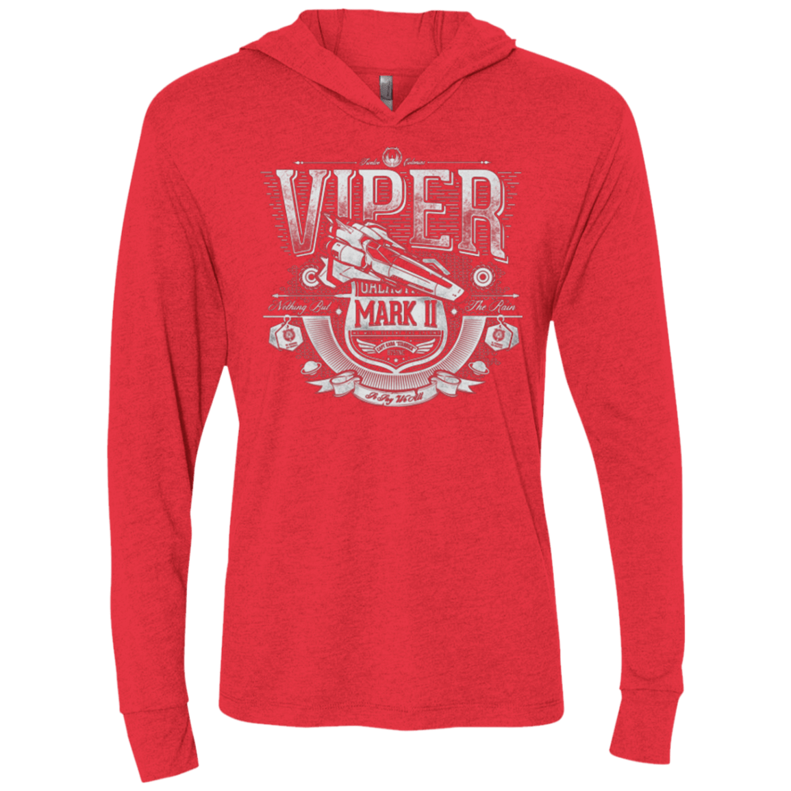 T-Shirts Vintage Red / X-Small Colonial Fighter Triblend Long Sleeve Hoodie Tee