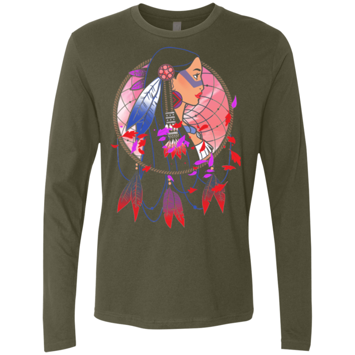 T-Shirts Military Green / Small Colors of the Wind Men's Premium Long Sleeve