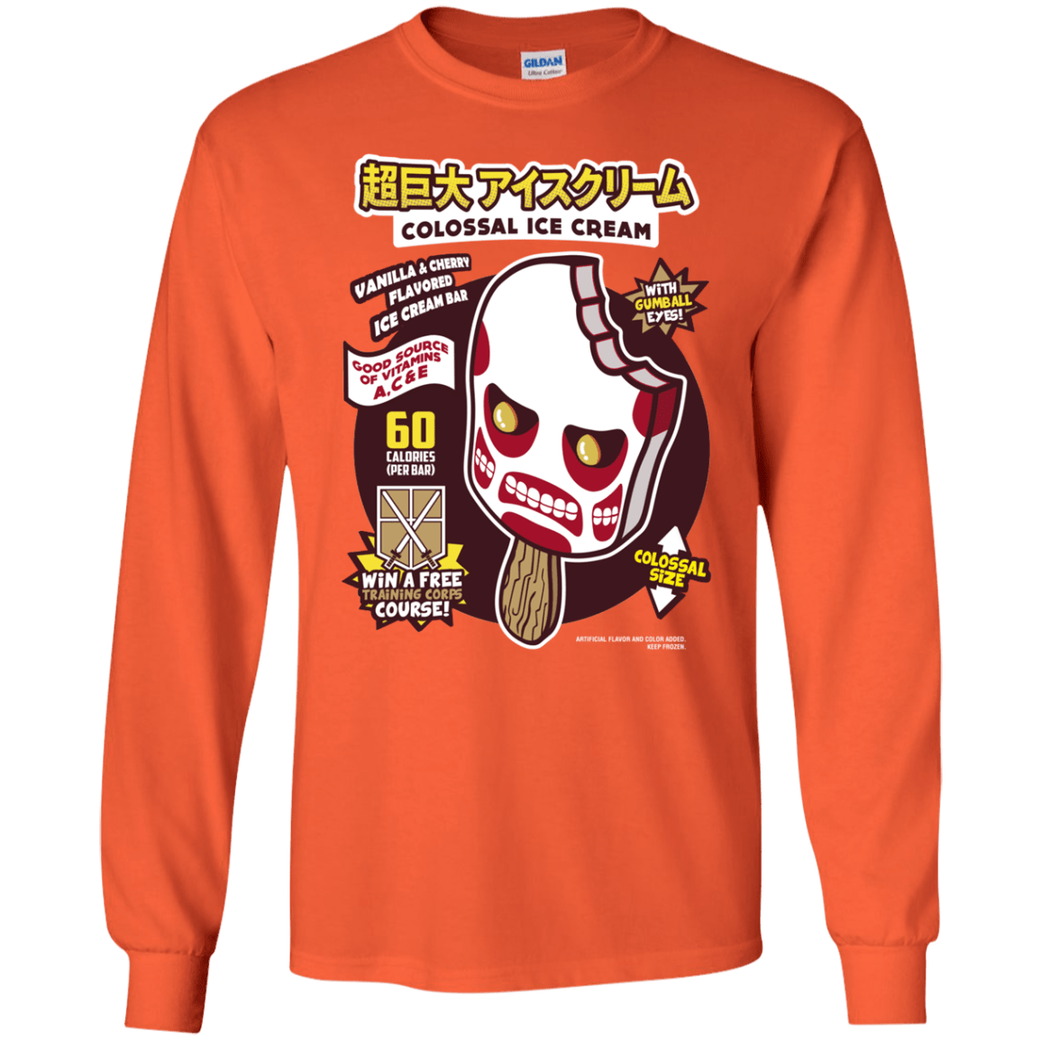 T-Shirts Orange / S Colossal Ice Cream Men's Long Sleeve T-Shirt