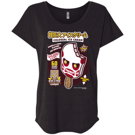 T-Shirts Vintage Black / X-Small Colossal Ice Cream Triblend Dolman Sleeve