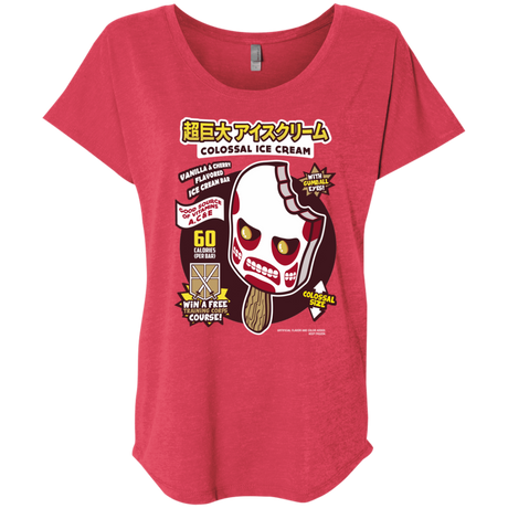 T-Shirts Vintage Red / X-Small Colossal Ice Cream Triblend Dolman Sleeve