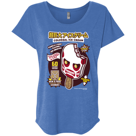 T-Shirts Vintage Royal / X-Small Colossal Ice Cream Triblend Dolman Sleeve