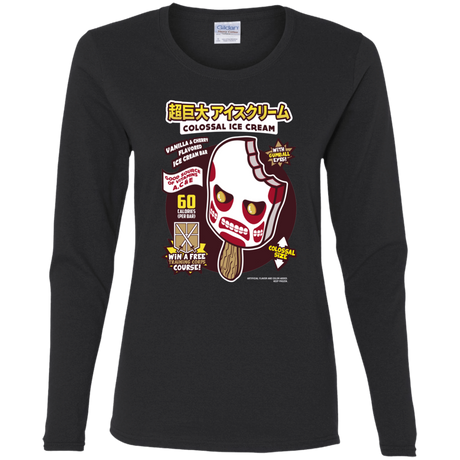 T-Shirts Black / S Colossal Ice Cream Women's Long Sleeve T-Shirt