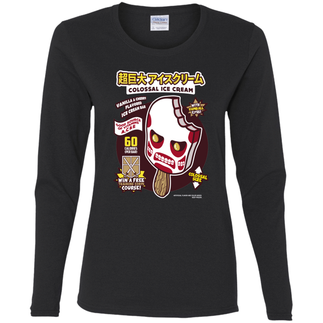 T-Shirts Black / S Colossal Ice Cream Women's Long Sleeve T-Shirt