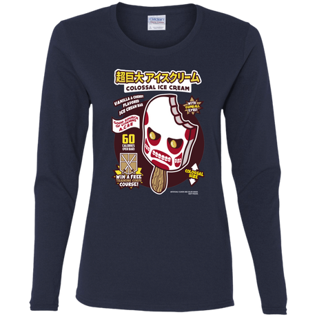 T-Shirts Navy / S Colossal Ice Cream Women's Long Sleeve T-Shirt