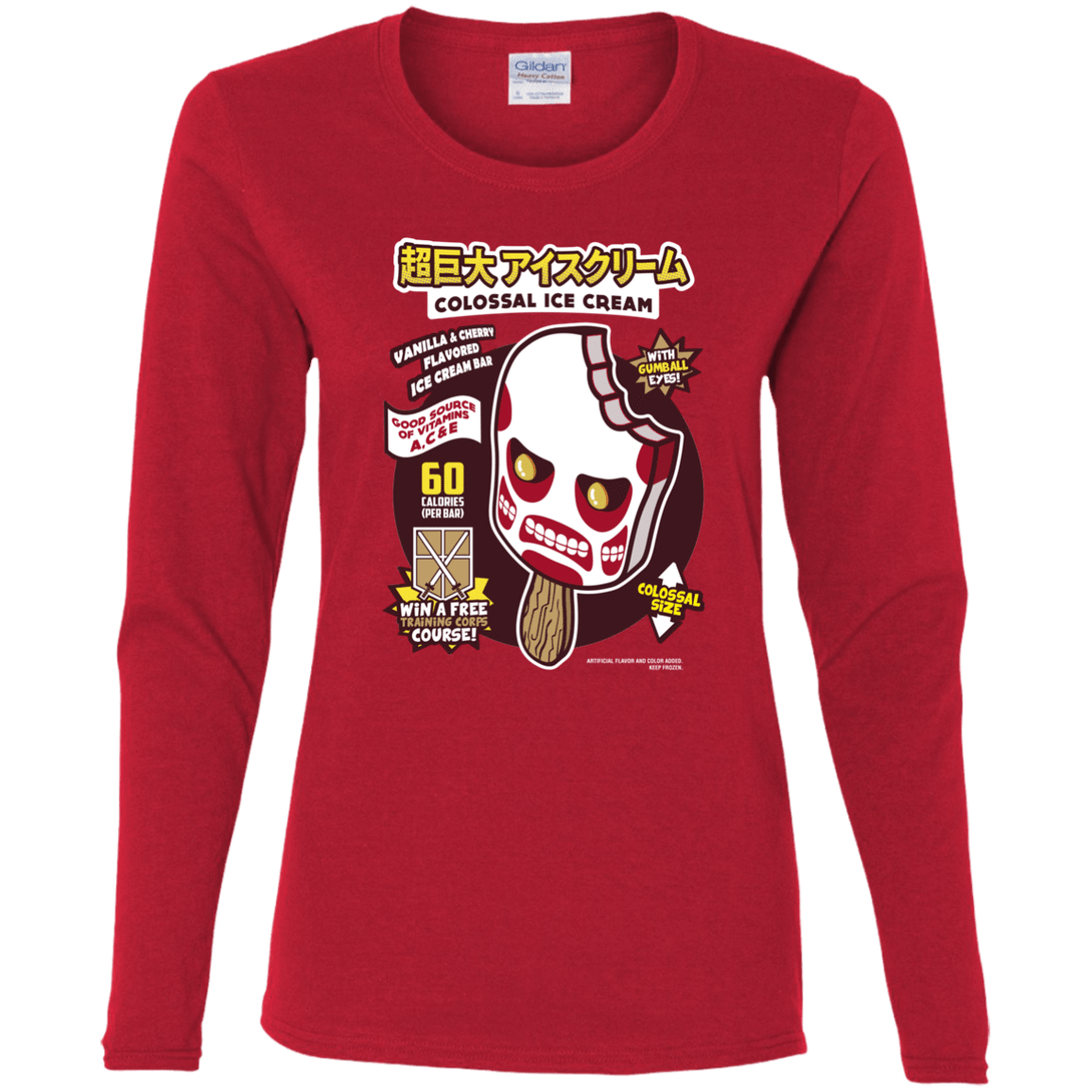 T-Shirts Red / S Colossal Ice Cream Women's Long Sleeve T-Shirt