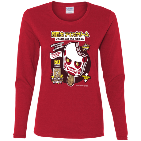 T-Shirts Red / S Colossal Ice Cream Women's Long Sleeve T-Shirt