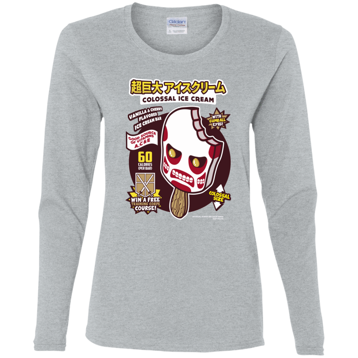 T-Shirts Sport Grey / S Colossal Ice Cream Women's Long Sleeve T-Shirt
