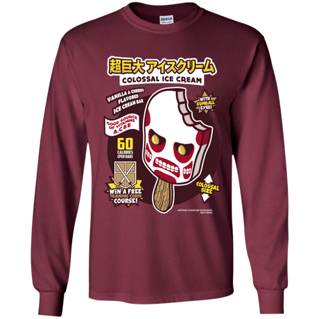 T-Shirts Maroon / YS Colossal Ice Cream Youth Long Sleeve T-Shirt