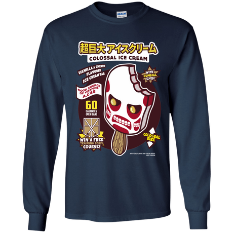 T-Shirts Navy / YS Colossal Ice Cream Youth Long Sleeve T-Shirt