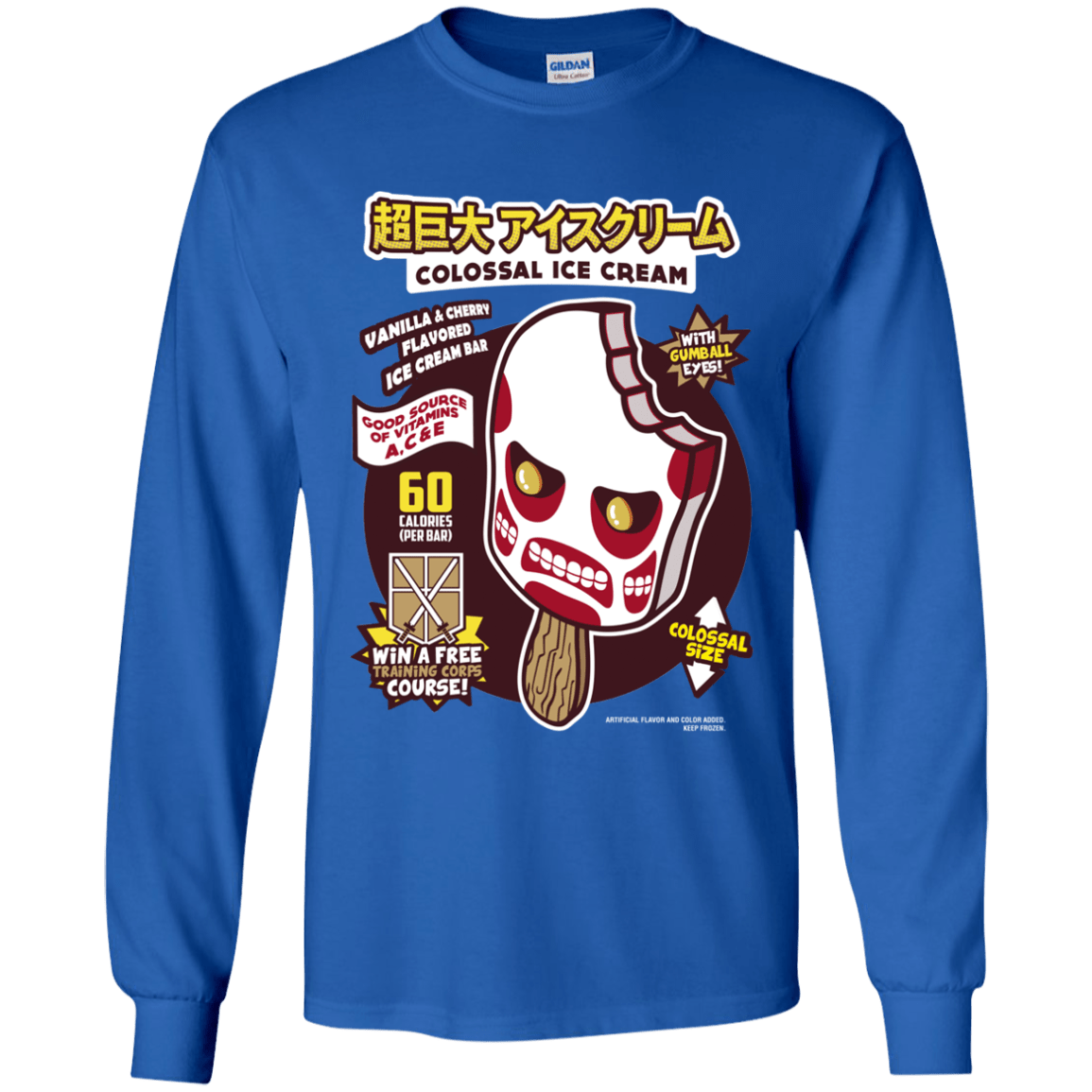 T-Shirts Royal / YS Colossal Ice Cream Youth Long Sleeve T-Shirt