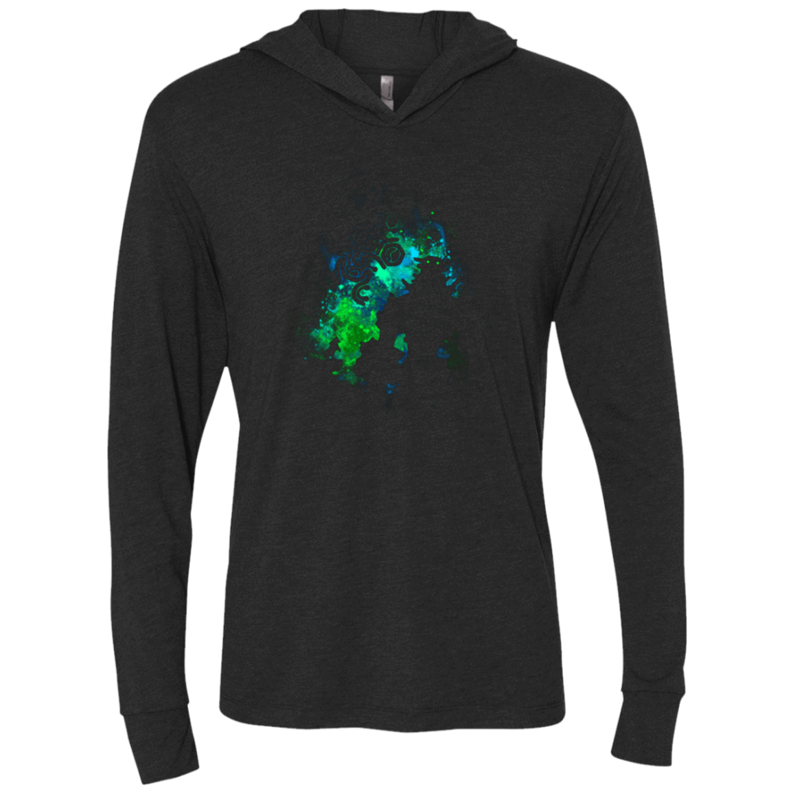 T-Shirts Vintage Black / X-Small COLOSSUS ART Triblend Long Sleeve Hoodie Tee