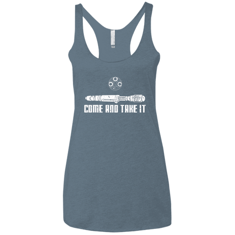 T-Shirts Indigo / X-Small Come and Take it Women's Triblend Racerback Tank