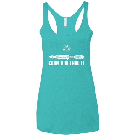 T-Shirts Tahiti Blue / X-Small Come and Take it Women's Triblend Racerback Tank