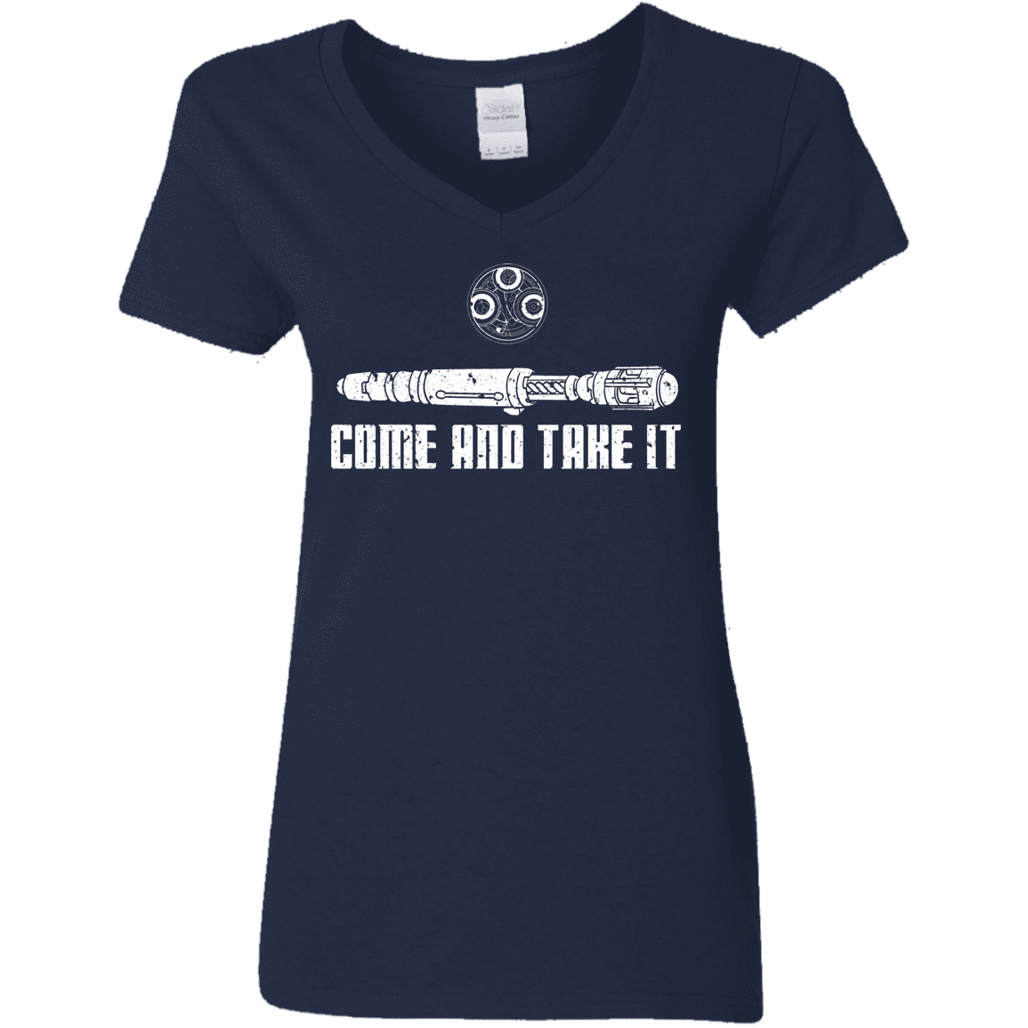 T-Shirts Navy / S Come and Take it Women's V-Neck T-Shirt